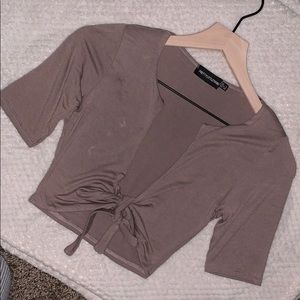 Pretty little thing brown crop top